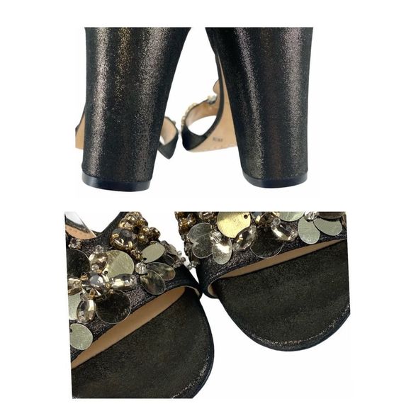 Vince Camuto Serafine Jeweled Suede T-Strap Heels - Picture 10 of 16